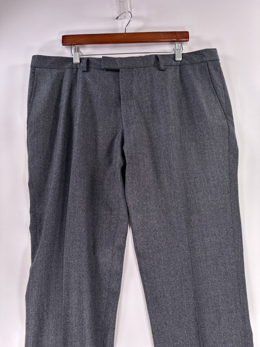 Charles Tyrwhitt 100% Wool Slim Fit Dress Pants Charcoal 40W - Picture 3 of 16
